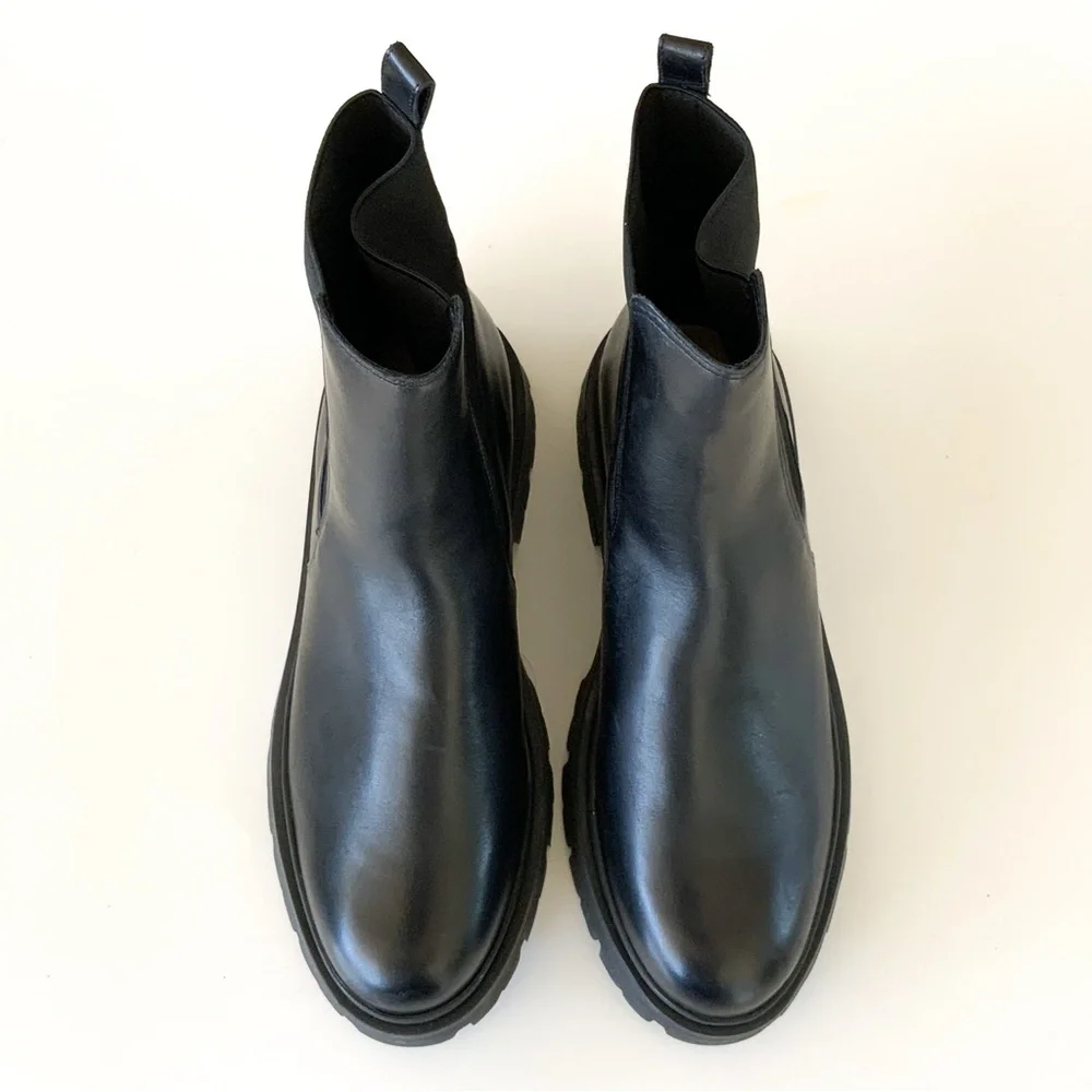 Schutz NWOT Billie Casual Atanado Black Boots Size 9.5 - Picture 3 of 11